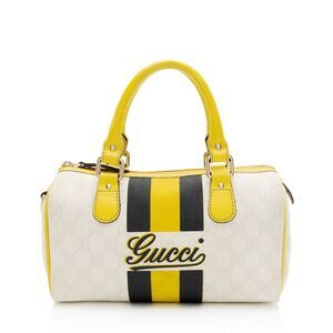 Gucci GG Supreme Vintage Web Small Boston Bag